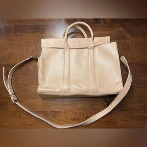 Matt & Nat Cream Vegan Leather Briefcase